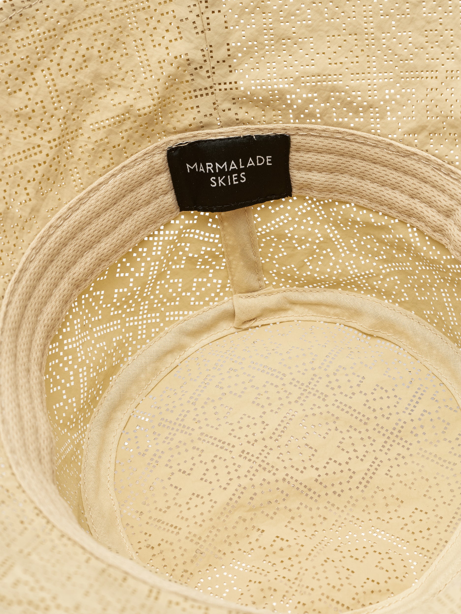 (BEIGE) VENTED TARTAN SUN BUCKET HAT