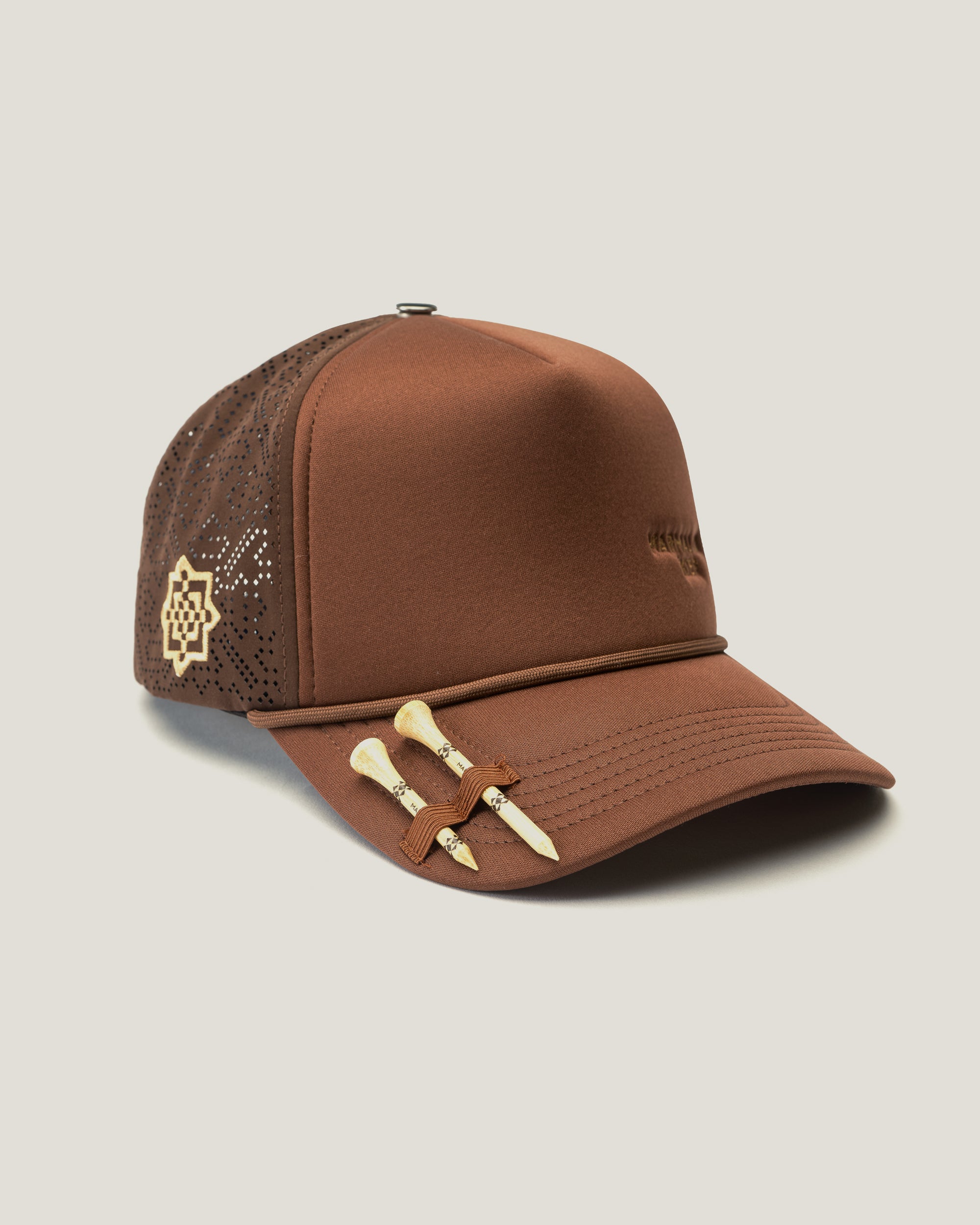 (BROWN) VENTED TARTAN MARSHAL TRUCKER CAP