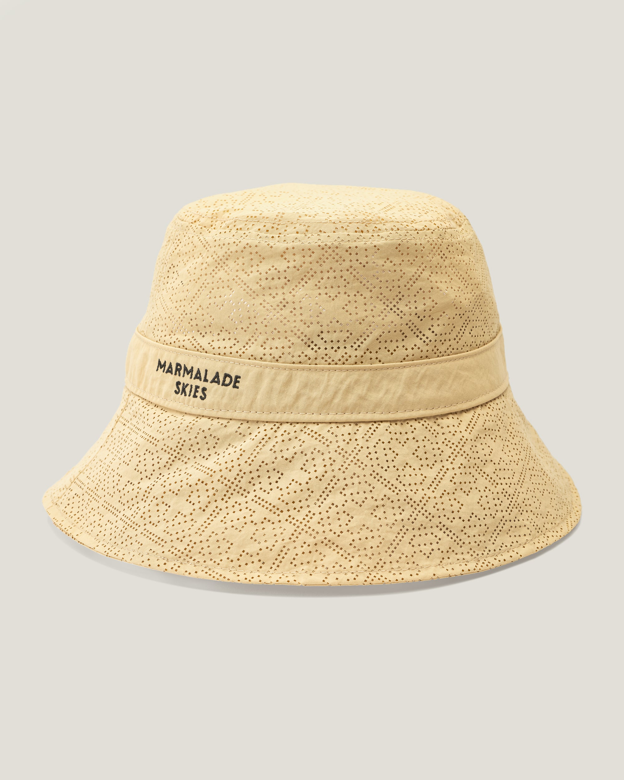 (BEIGE) VENTED TARTAN SUN BUCKET HAT