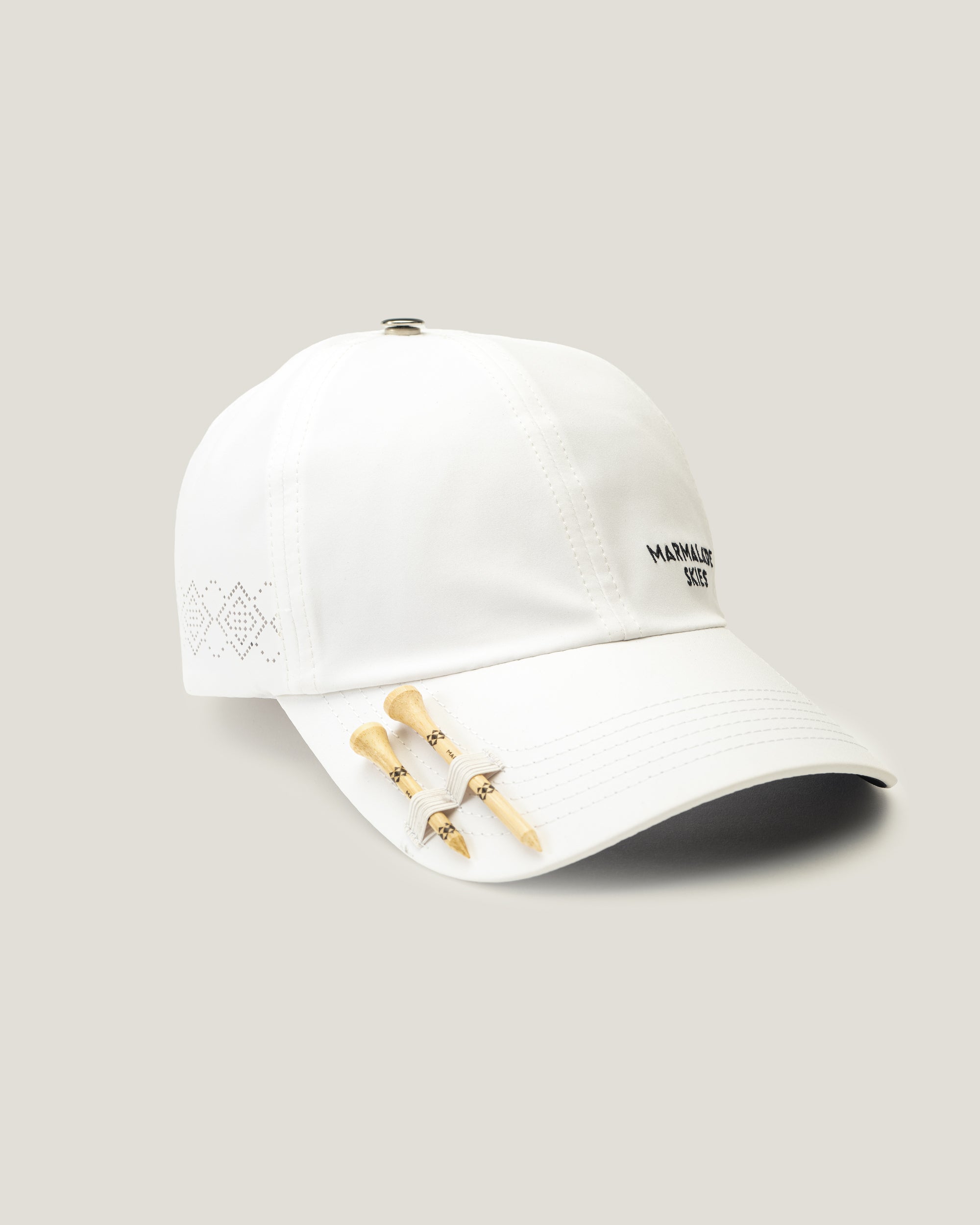 (WHITE) VENTED ARGYLE ATHLETIC CAP