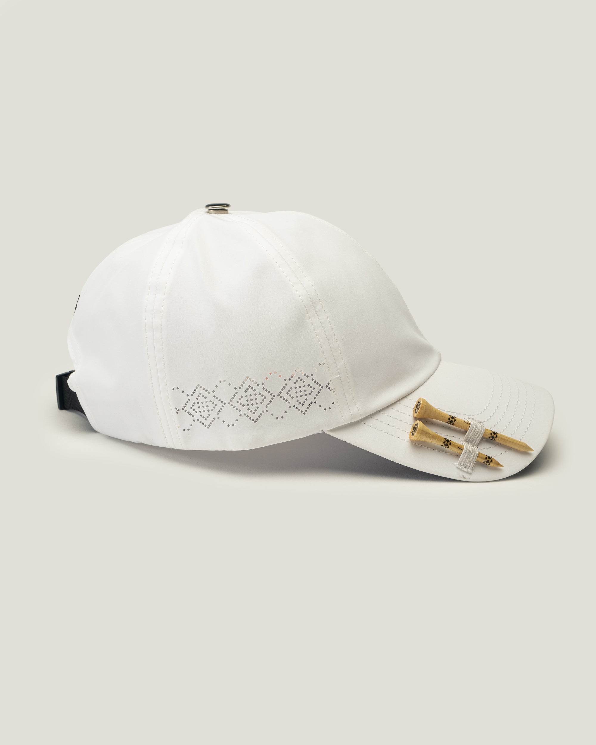 (WHITE) VENTED ARGYLE ATHLETIC CAP