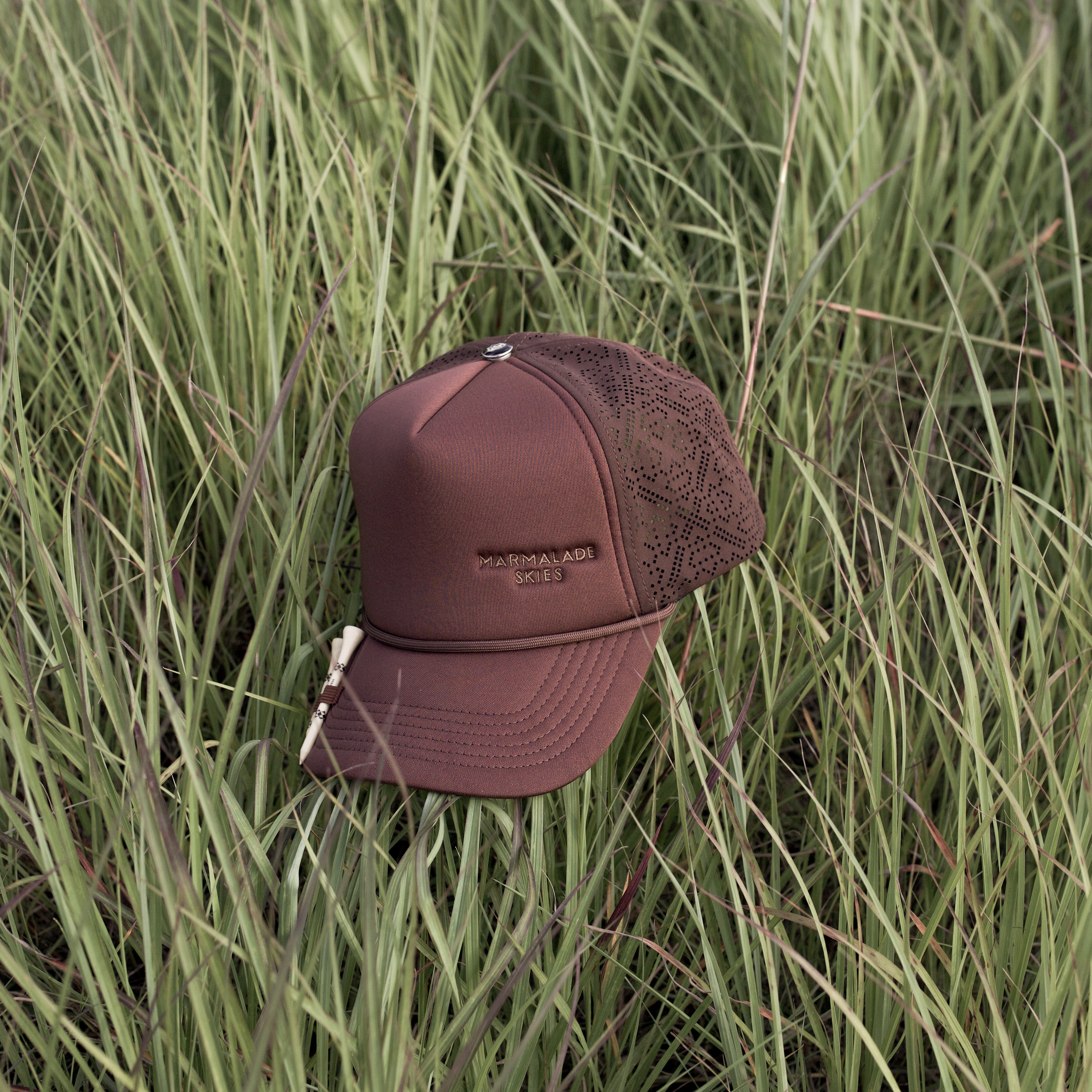 (BROWN) VENTED TARTAN MARSHAL TRUCKER CAP
